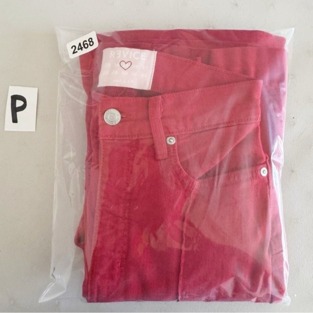 Revice Denim Venus Flare Jeans Red Mars Bar size 25 - Picture 11 of 12